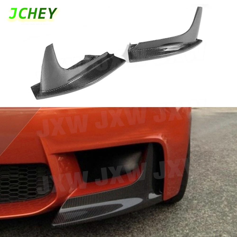 

JCHEY Carbon Fiber Front Bumper Lip Splitters Apron Flaps Cupwings Winglets For BMW 1 Series E82 1M Coupe 2 Door 2011-2013 FRP