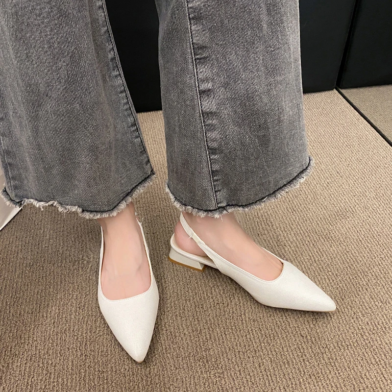 Slippers Women Summer New Toe Over Indoor Sandals Square Toe Solid Flat Shoes Fashion Beach Adult Sandals