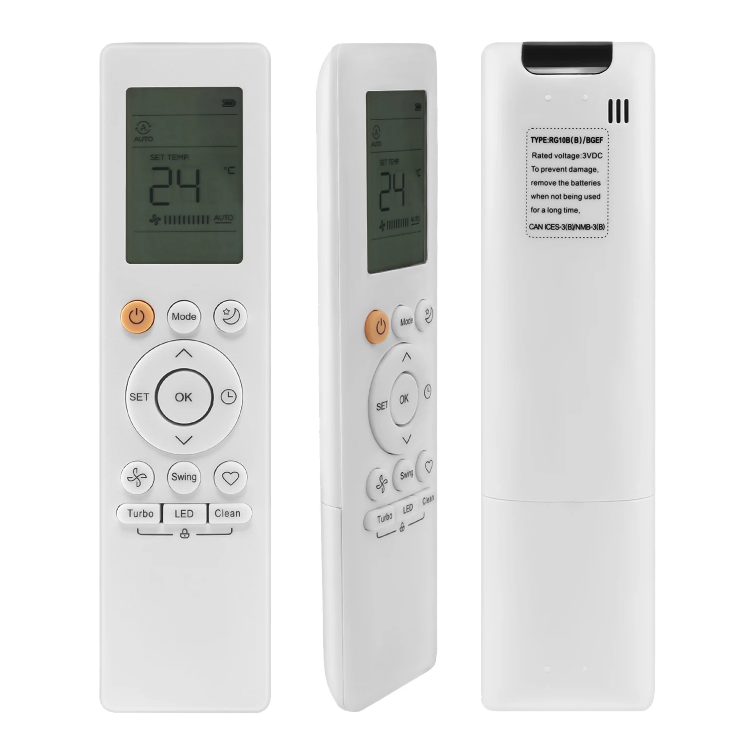 RG10B Infrared Remote Control for Midea English Air Conditioner RG10B/BGEFU1 AC Remote Control Air Conditioner