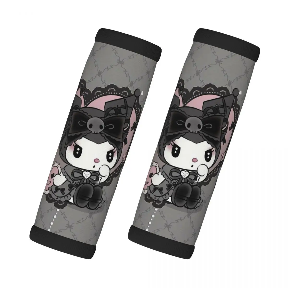 

Custom Kuromi Luggage Handles Wrap Grips 2 Pcs Neoprene Suitcases Luggage Travel Accessories Anime For Backpack Shoulder Pad