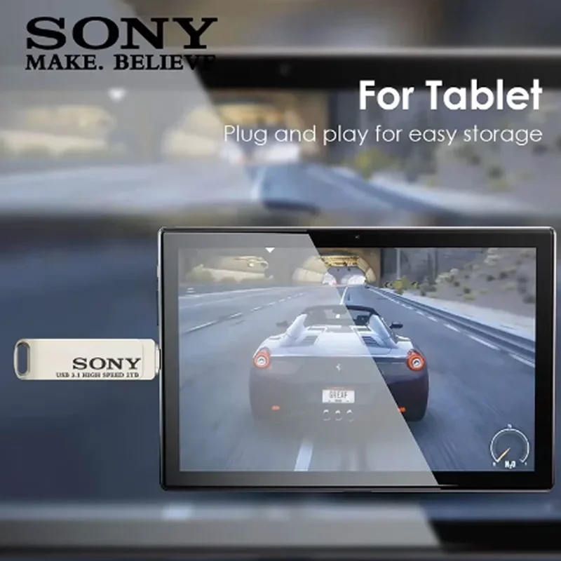 SONY Disco ad alta velocità 2TB Grande capacità 1TB SSD Chiavetta USB 256GB Pendrive impermeabile 3.0 e USB-C per computer cellulare