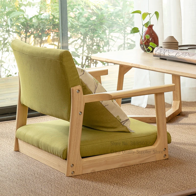 Chinese Armchair Back Support Folding Tatami Ergonomic Comfort Legless Floor Chair Compact Seat Living Room Furniture