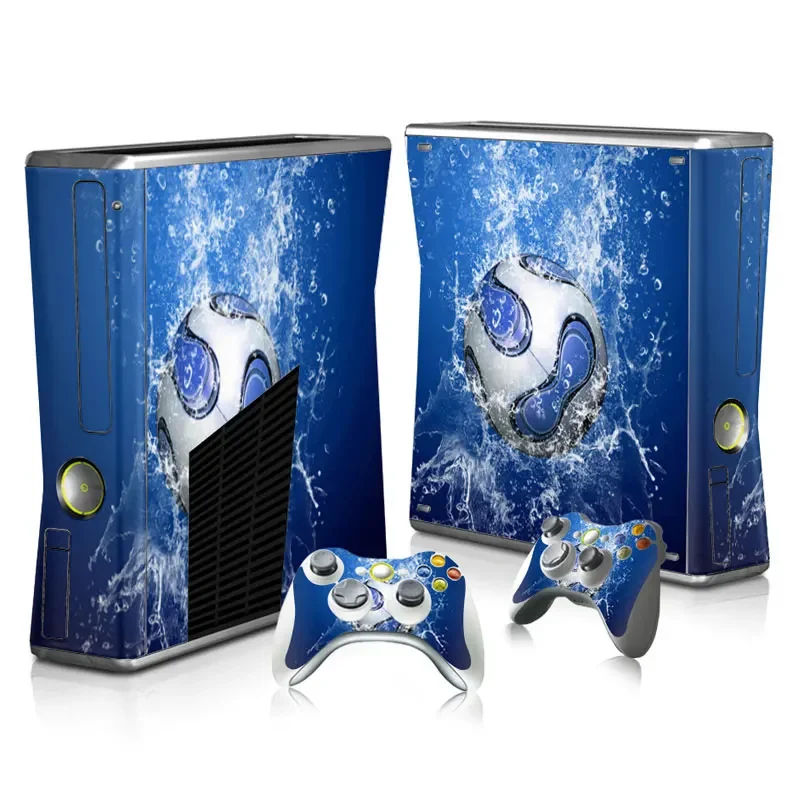 football New skin Sticker For XBox 360 Slim Console Protector Vinyl Skin Sticker Controllers