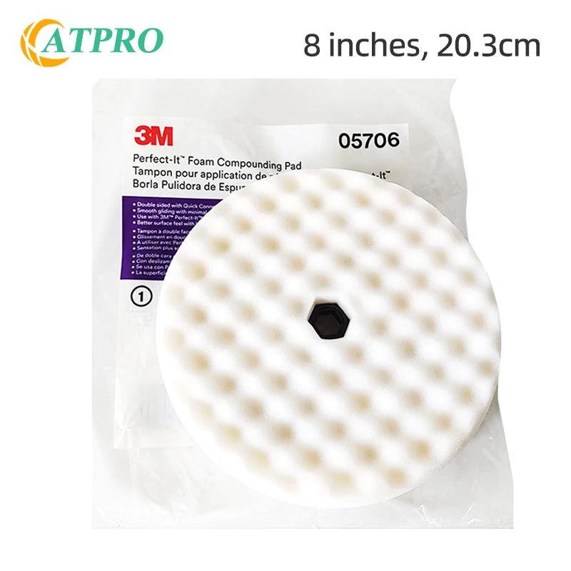 

3M8-inch double sided Wave waxing sponge ball Black fine polished car finish Maintenance cast disc 203MM Sponge disk