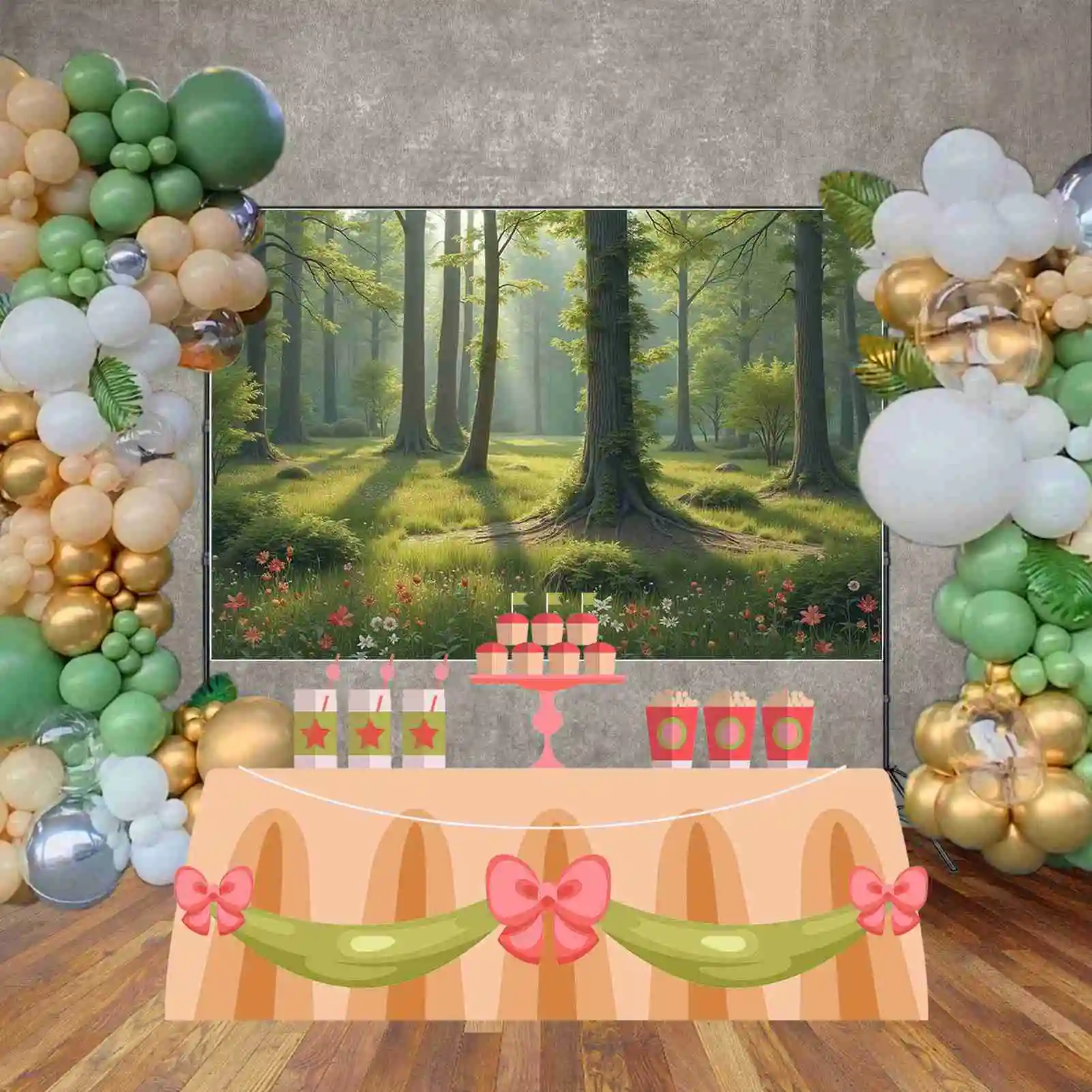 MOON.QG خلفية شجرة غابة الربيع حديقة الحديقة الطبيعية العشب الأخضر زهرة خلفية ديكور المنزل التصوير استوديو الدعائم