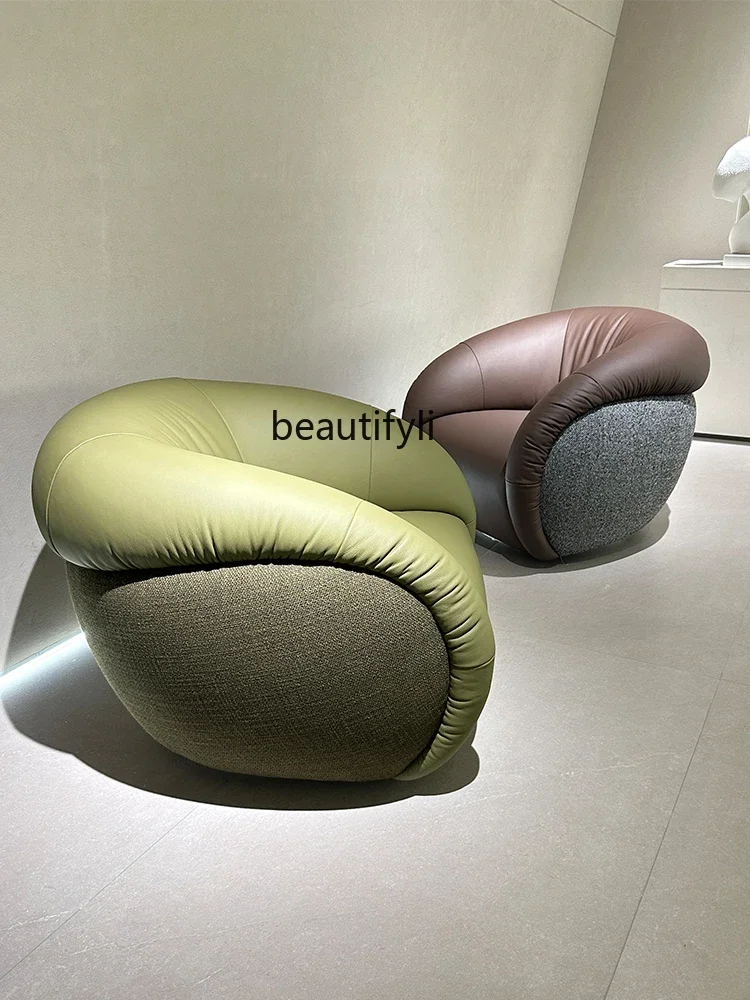 

zxqNordic Modern Casual Swivel Chair Sofa Single Sofa Balcony Living Room Villa Swivel Chair Light Luxury Furniture