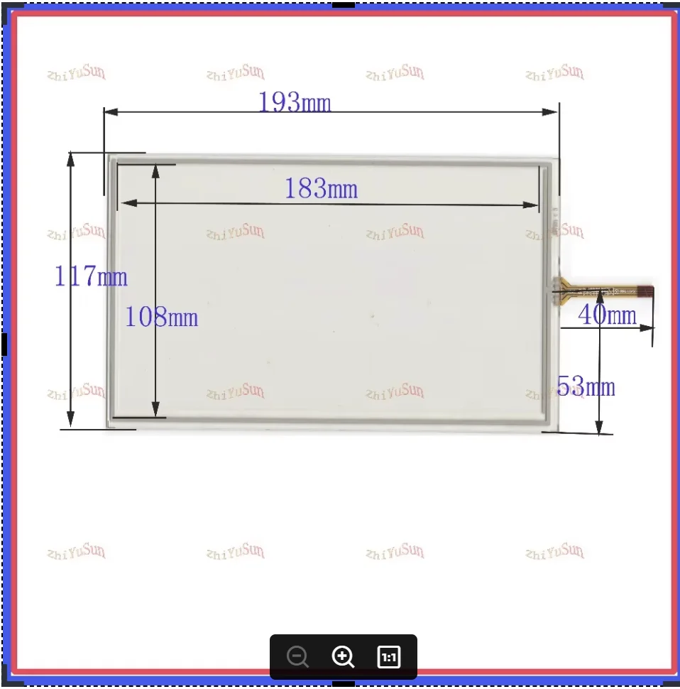 HLDTP2601 193*117  8inch 4 line For Car DVD touch screen panel  193mm*117mm this is compatible    TouchSensor HLD-TP-2601