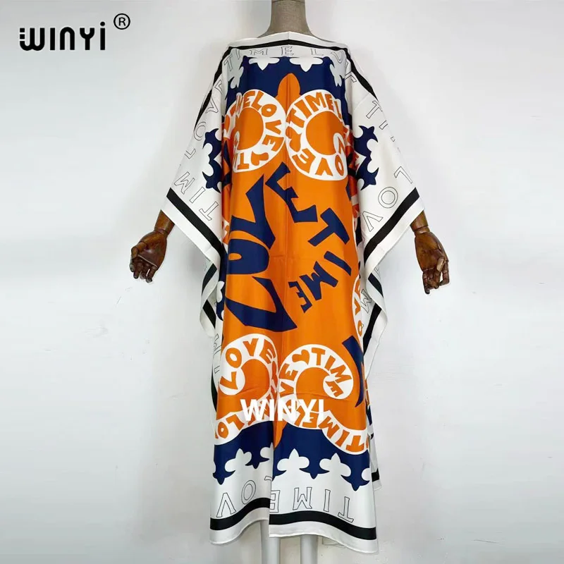 

WINYI Summer Middle East Europe and America Muslim leisure ladies Bohemian Maxi printed women's elegant holiday sexy beach dress