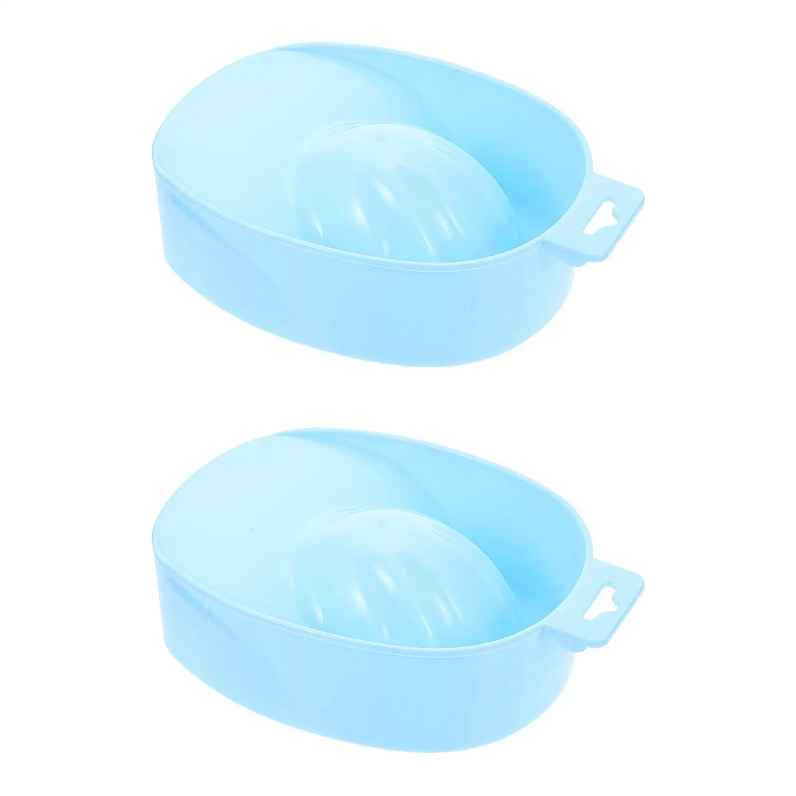2 Pcs Nail Soaking Bowl Art Tool Manicure Supply Major Polish Blue Color Removing