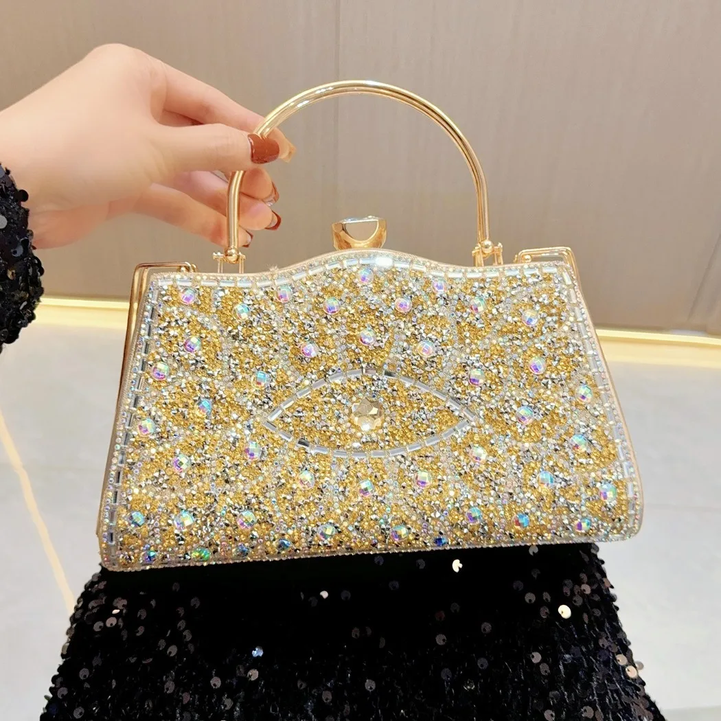 Vintage diamond-encrusted handbags, tote bags, fashion banquet bags, dinner , shoulder