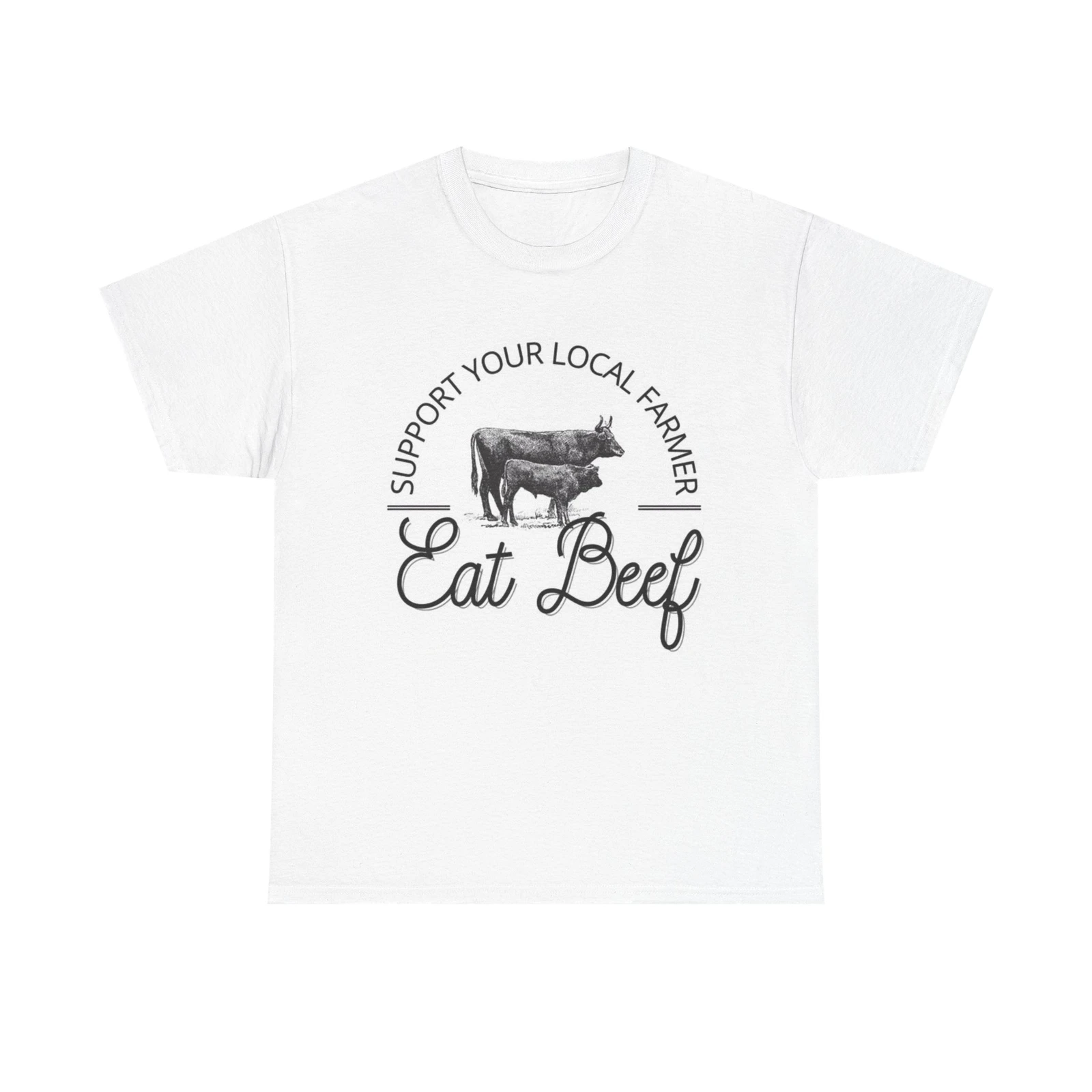 

Eat Beef Tshirt Support Farmers Cattle Farms Animals Cows Steak Unisex Tee