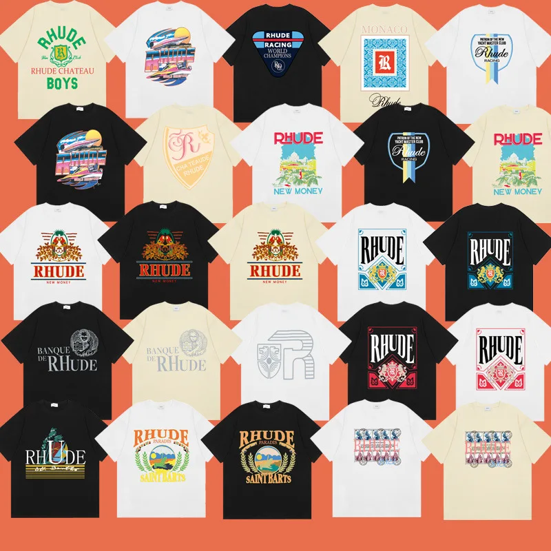 High Quality Los Angeles Fashionable Loose Short Sleeve T-Shirt Breathable Cotton Base Layer Print Design for Young Men