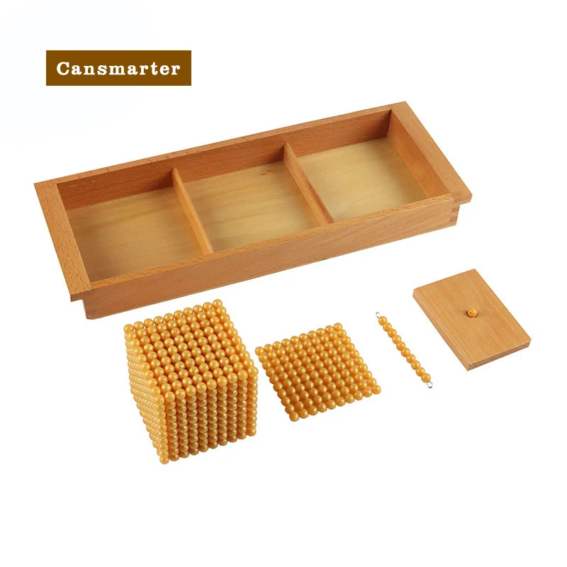 Montessori Math Educatief Baby Speelgoed Gouden Kralen Materiaal Symbolen Met Trays Kids Leermiddelen Puzzels Games Speelgoed Voor Kinderen