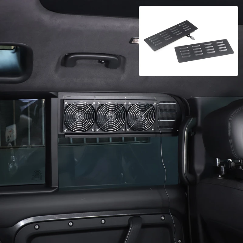 For Land Rover Defender 110 130 2020-2026 Rear Window Radiator Exhaust Fan Auto Air Vent Fan Ventilation Radiator Car Accessorie