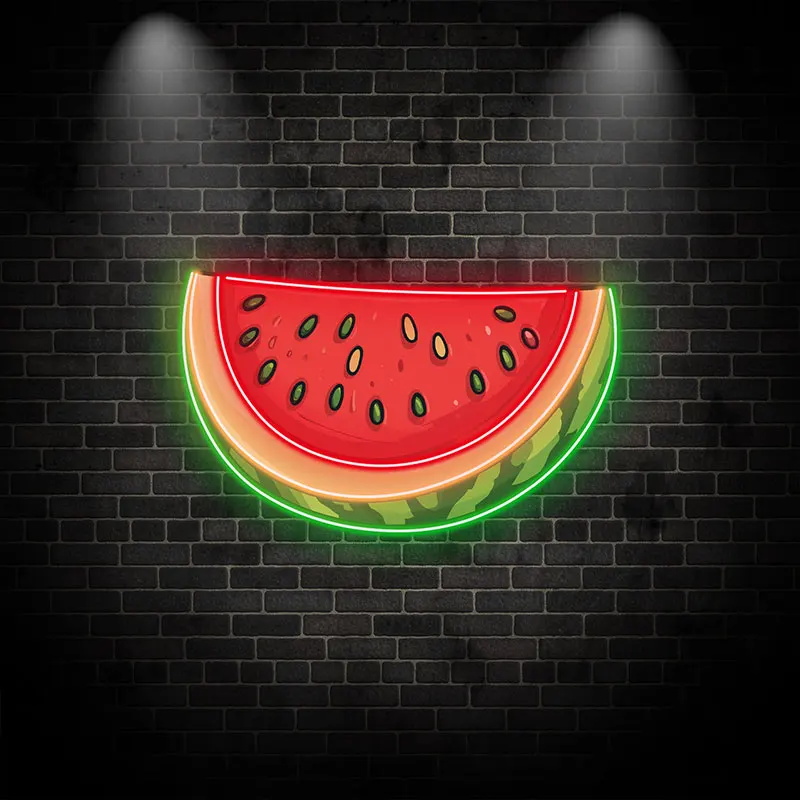 Watermelon Neon LED Sign, Fun and Bright Fruit-Inspired Wall Light for Home, Bar & Kids Room, Perfect Summer Decor & Party Vibe!