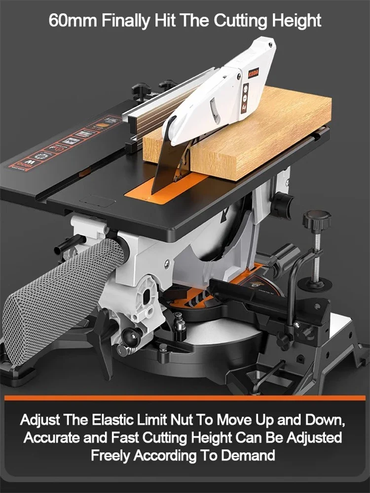 WJMultifunctional Table Saw, Miter Saw Multi Functional Woodworking Sliding  Compound