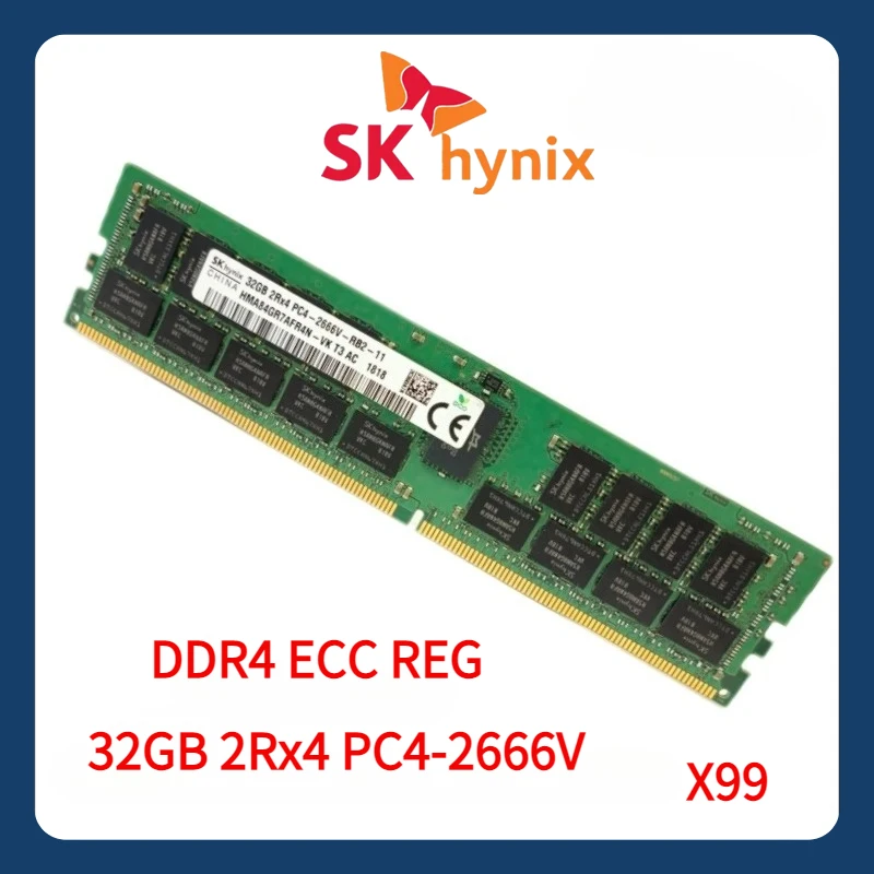 

SK hynix 32GB 2Rx4 PC4 2666V DDR4 2666MHz ECC REG RDIMM RAM Server memory 32G X99 can use
