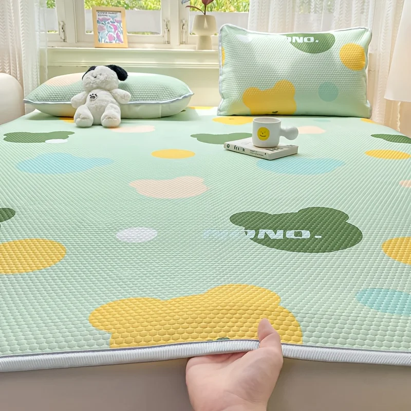 Printed Beanbag Mat Summer Ultra-Comfortable Cool Soft Skin-Friendly Summer Mattress Hotel Bedroom Furniture Home Decoration