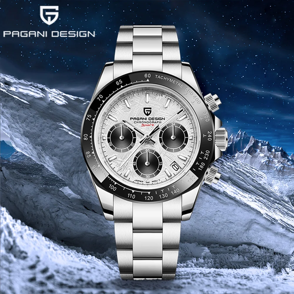 2025 باجاني ساعة بتصميم ساعة كوارتز رجالية الياقوت الفاخرة كرونوغراف الفولاذ المقاوم للصدأ مقاوم للماء ساعة رجالية Relogio Masculino #1