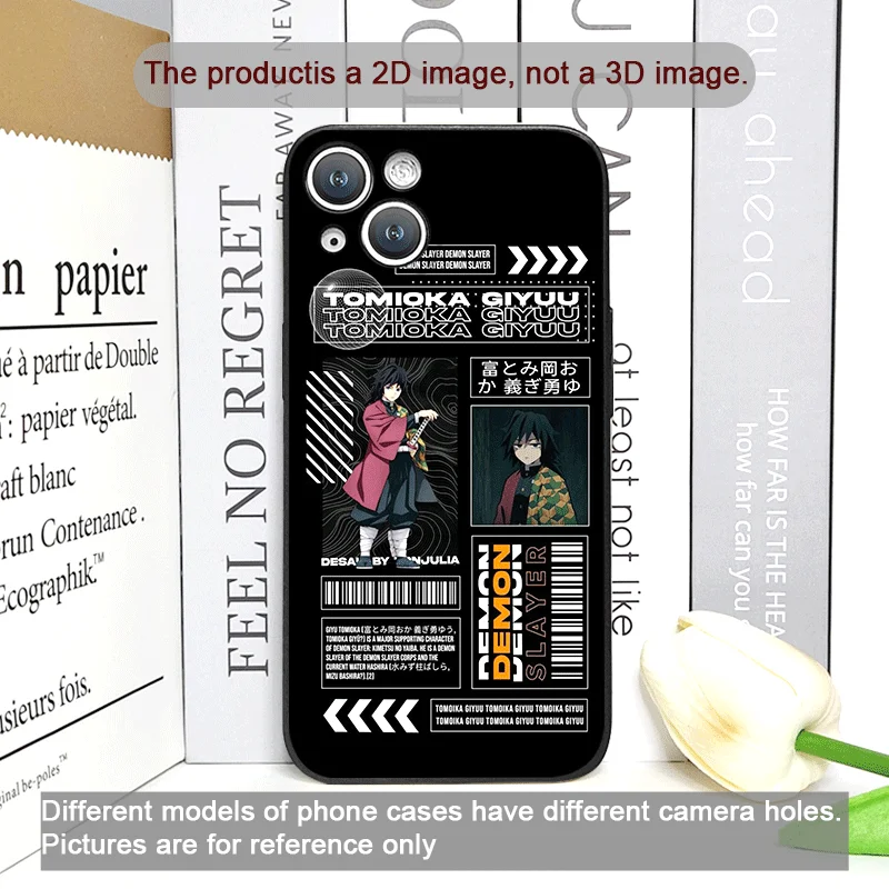 Custodia per telefono Cartoon Anime Demon S-Slayer per IPhone 16 12 11 14 13 15 Pro Max Mini X XS MAX XR SE2 7 8 14Plus Cover morbida in silicone