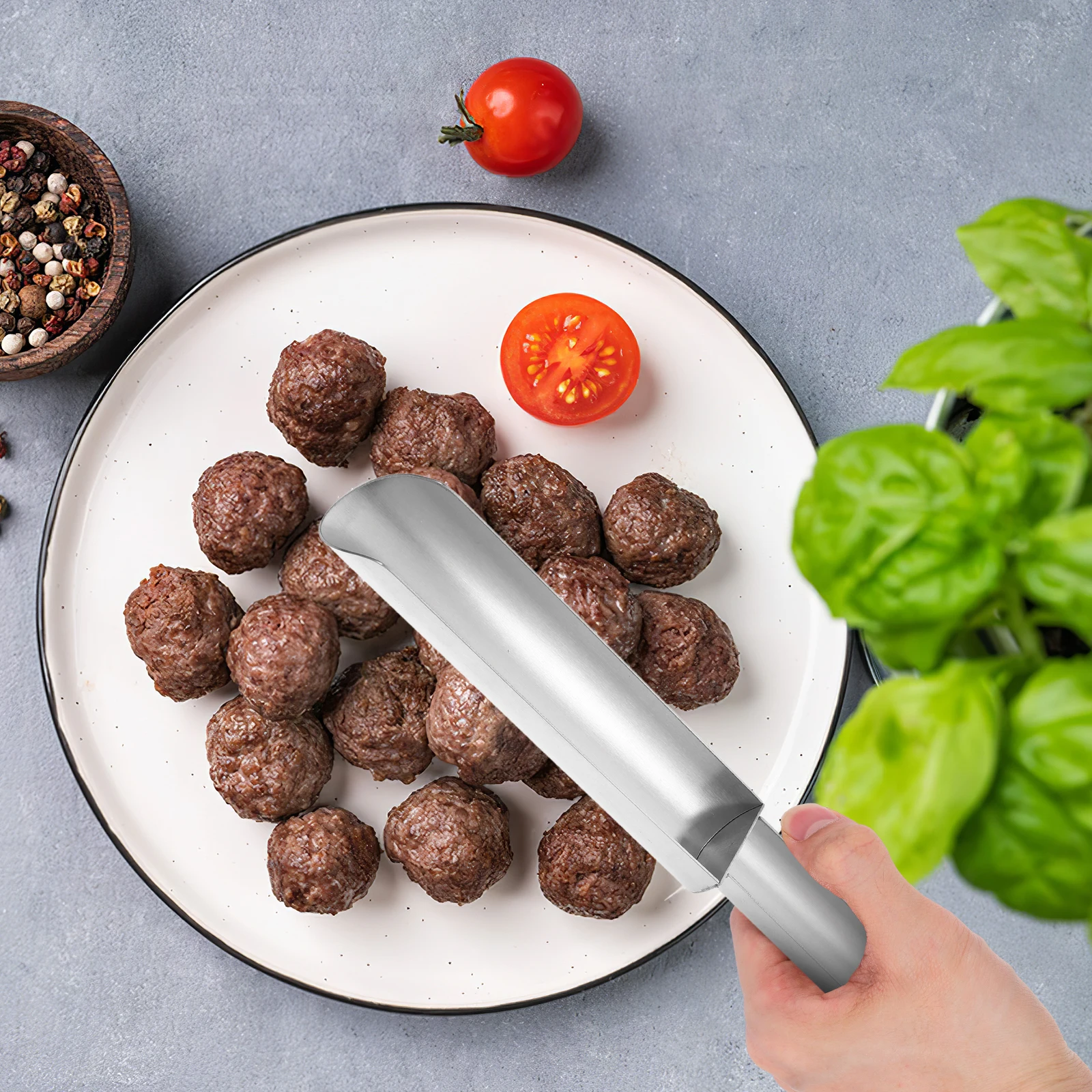 

304 Stainless Steel Meatball Maker Shrimp Slide Mold Kitchen Tool DIY Molds For Families Restaurants Hotels Mini Meatballs Fish
