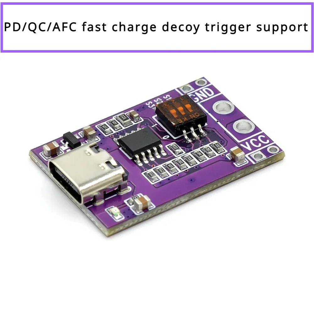 PDC004-PD  Decoy Module, PD 23.0 to DC DC Adapter Cable USB-C PD 9V 12V 15V 20V DC Fixed Voltage Power Trigger Module