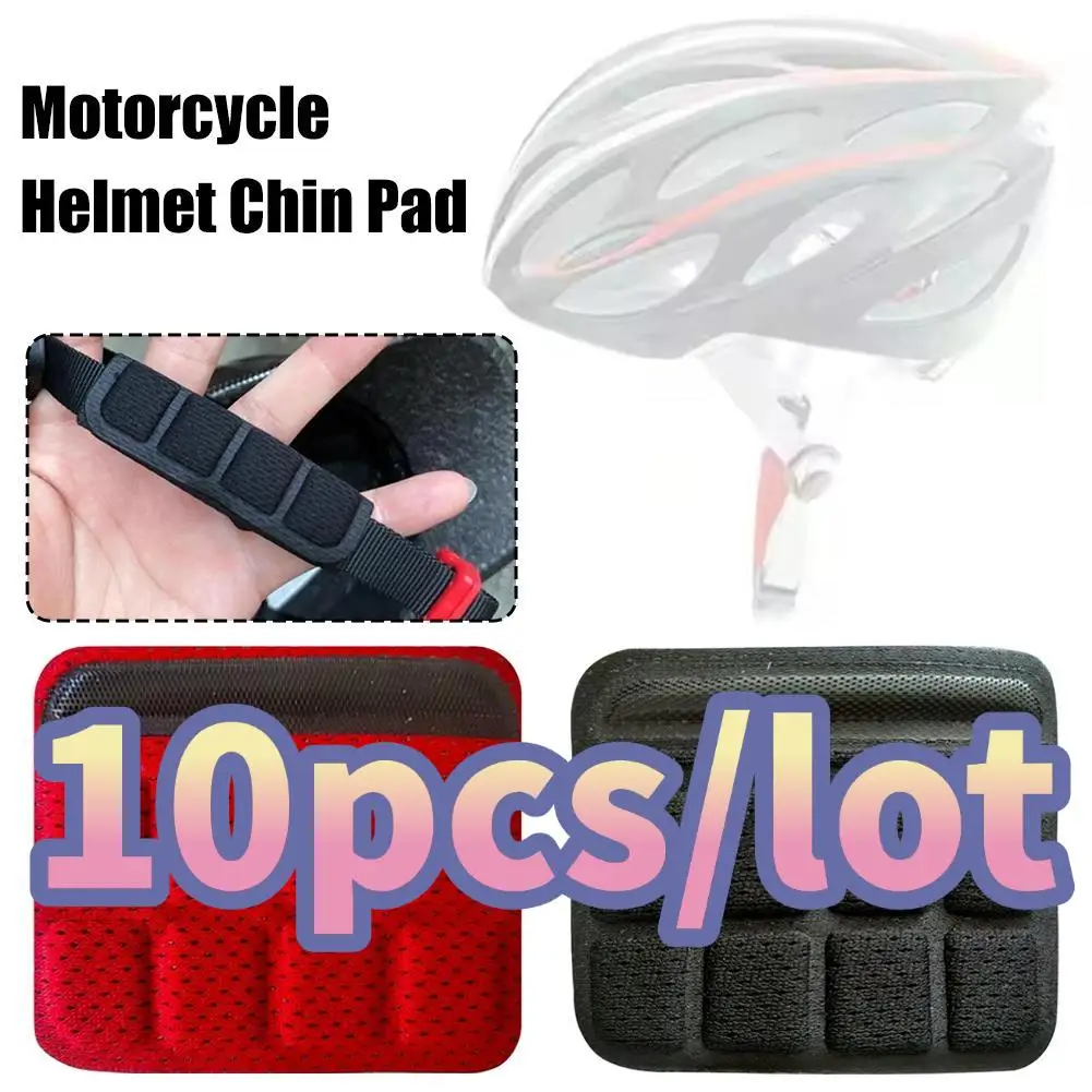 

10 шт., набор пенопластовых подушечек для подбородка шлема, сменный ремень для подбородка, универсальный для езды на велосипеде, велосипедного мотоциклетного гоночного шлема