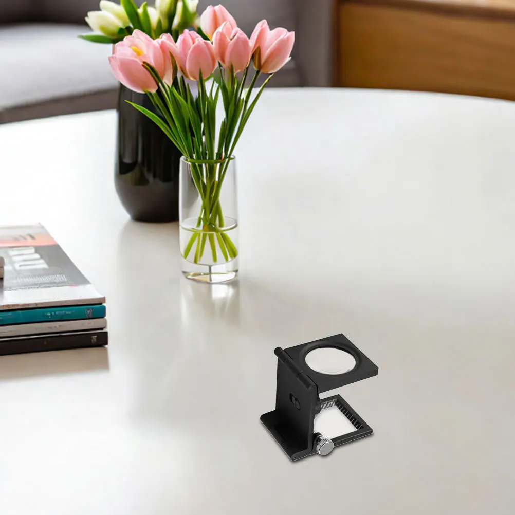 

2Pcs Folding Magnifying Glass 10X Magnification Large Lens Diameter Portable Design for Jewelry Appraisal Inspection