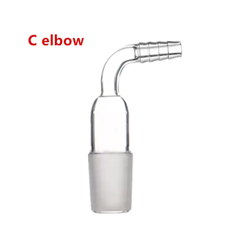 1pcs 14/19/24/29 glass bent Adapter /mouth/Stopper exhaust connection lab glassware Outer diameter 10mm Inner hole 4mm