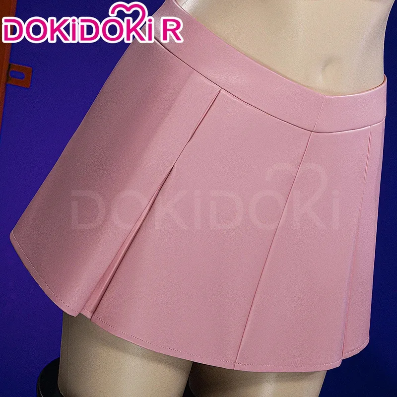 LQIN STOCK Misa Amanee Косплей Костюм Аниме【S-2XL】DokiDoki-R Женское Милое Розовое Кожаное Платье Миса Косплей Плюс Размер