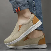 Chaussures d'été en toile pour hommes, baskets respirantes et confortables à enfiler pour l'extérieur, mocassins classiques pour hommes 2