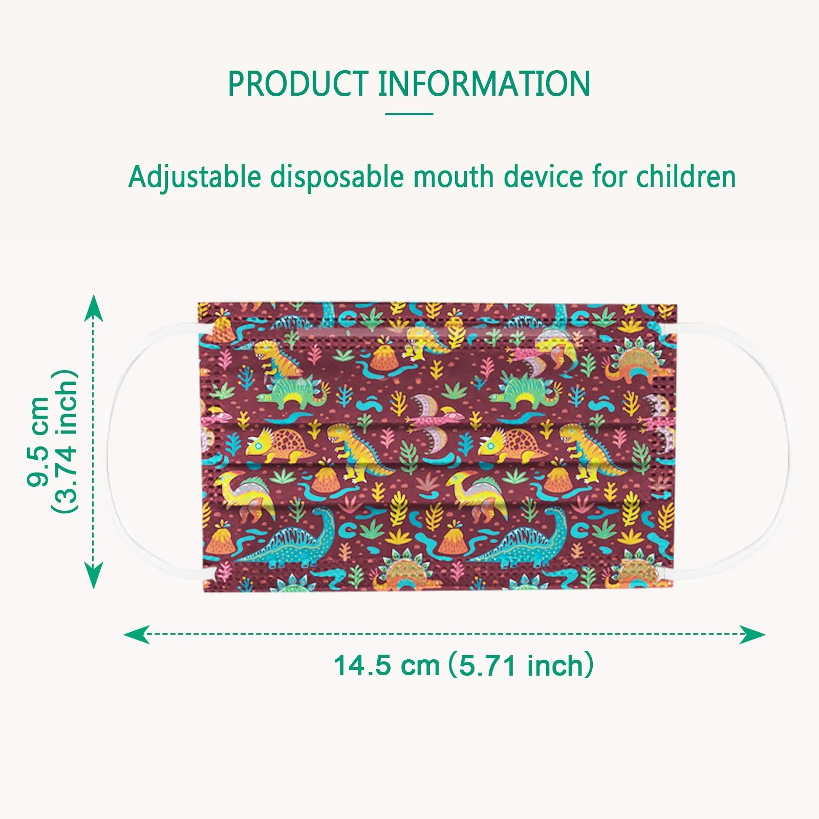 어린이 방진 만화 프린트 일회용 마스크, 3 층 보호, 야외 방진 얼굴 보호 마스크, 일회용