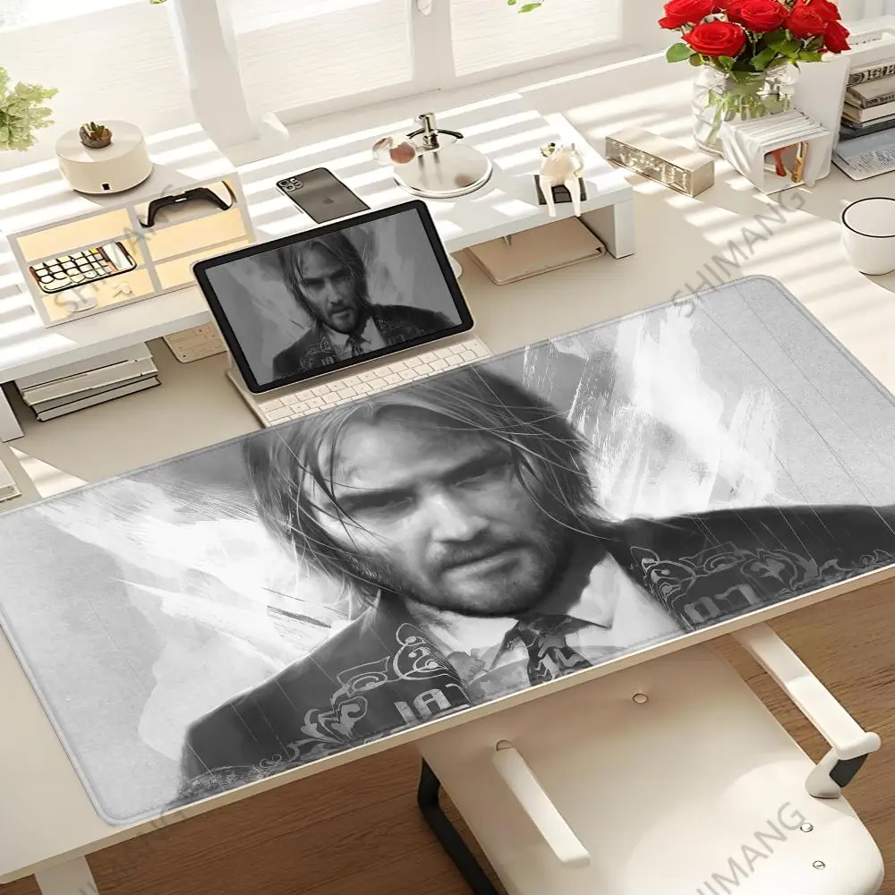 Large Mouse Pad J-John Wick Desk Mat XXL Gaming Accessories Office Gamer Keyboard Desk Mat Non-Slip Laptop rubber Anime Mousepad