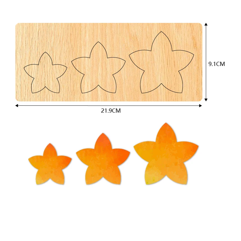 قالب قطع خشبي على شكل نجمة ZYC-818 مناسب لآلات القطع #4