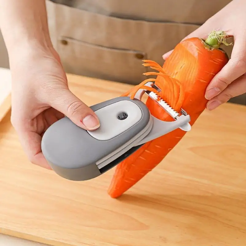 

【M】Multifunctional 3-in-1 Portable Vegetable Peeler Fruit Scraper for Home Kitchen Outdoor Use - Fruit And Cucumber Peeler Tool