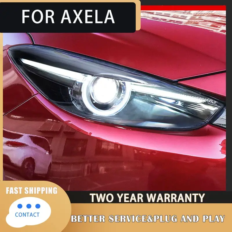 For Mazda 3 Headlights 2017 2018 2019 New Mazda3 Axela LED Headlight LED DRL Hid Bi Xenon Auto Accessories Head Lamp