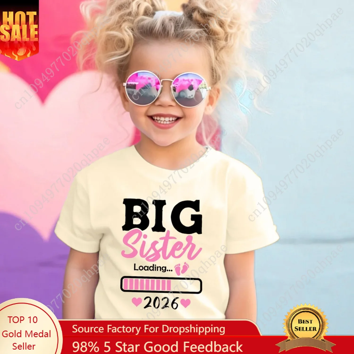Детская рубашка с принтом Big Sister Loading 2026, одежда для объявлений о беременности, футболка для старшей сестры, детская летняя футболка, детская одежда в стиле ретро