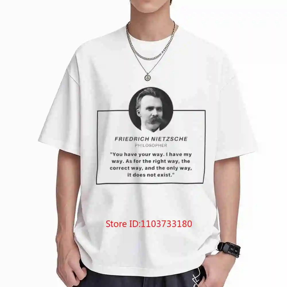 Friedrich Nietzsche Quote Short Sleeve Tee 100% Cotton T-Shirt