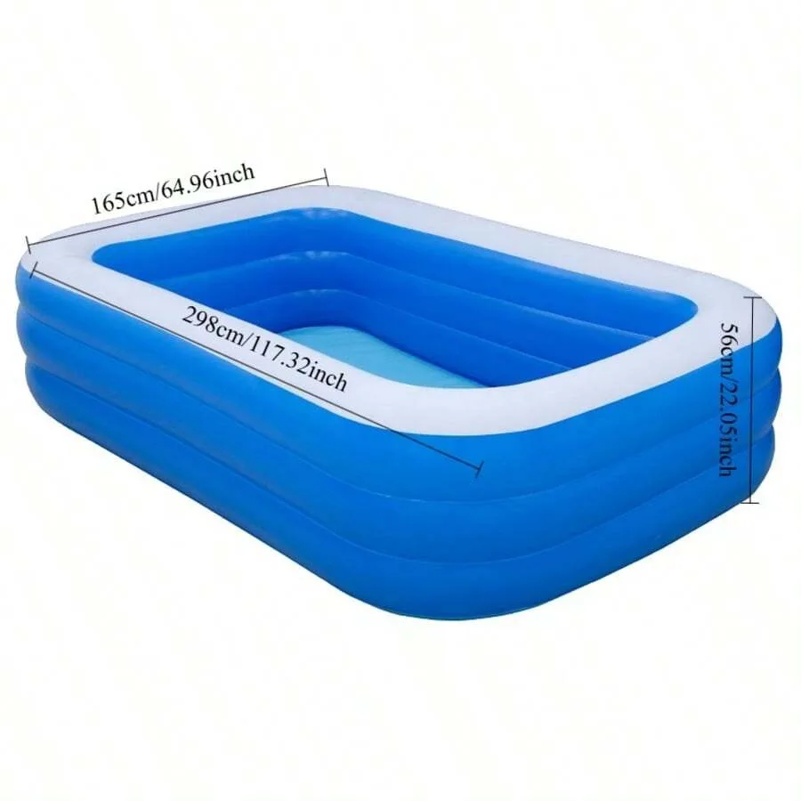 

Thickened And Durable Inflatable Family Swimming Pool, Extra-Large Adult Pool, Foldable And Easy To Store, Suitable For Summer