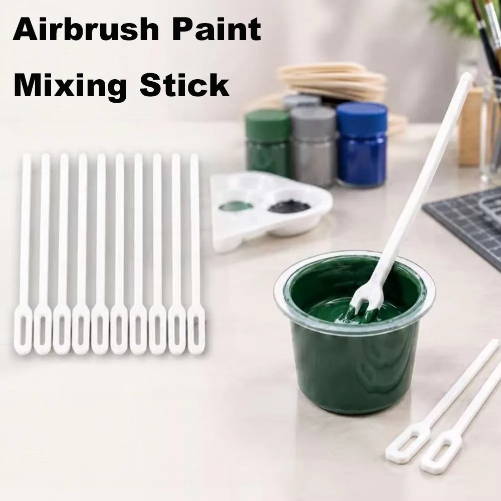 White Airbrush Paint Mixing Stick Pigment Stirring Rod Paint Shaker Tool For Model Painting Art Craft DIY Project