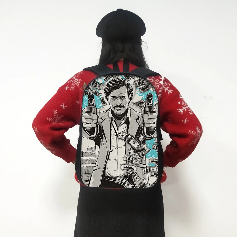 Pablo Escobar Print Backpack for Teenager Boys Girls Children School Bags Hip Hop Rucksack Women Daypack Laptop Backpack bookbag