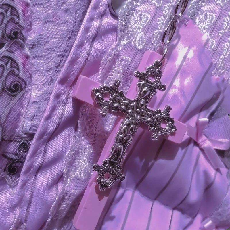 

Necklace Cross Y2k Subcultural Bag Pendant