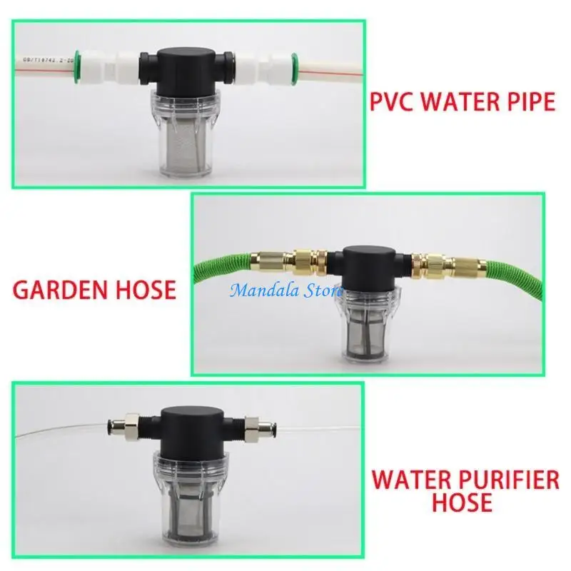 U2JC 20/40/80 Mesh Garden Pond 1/2inch Inline Mesh Strainer Water Pump