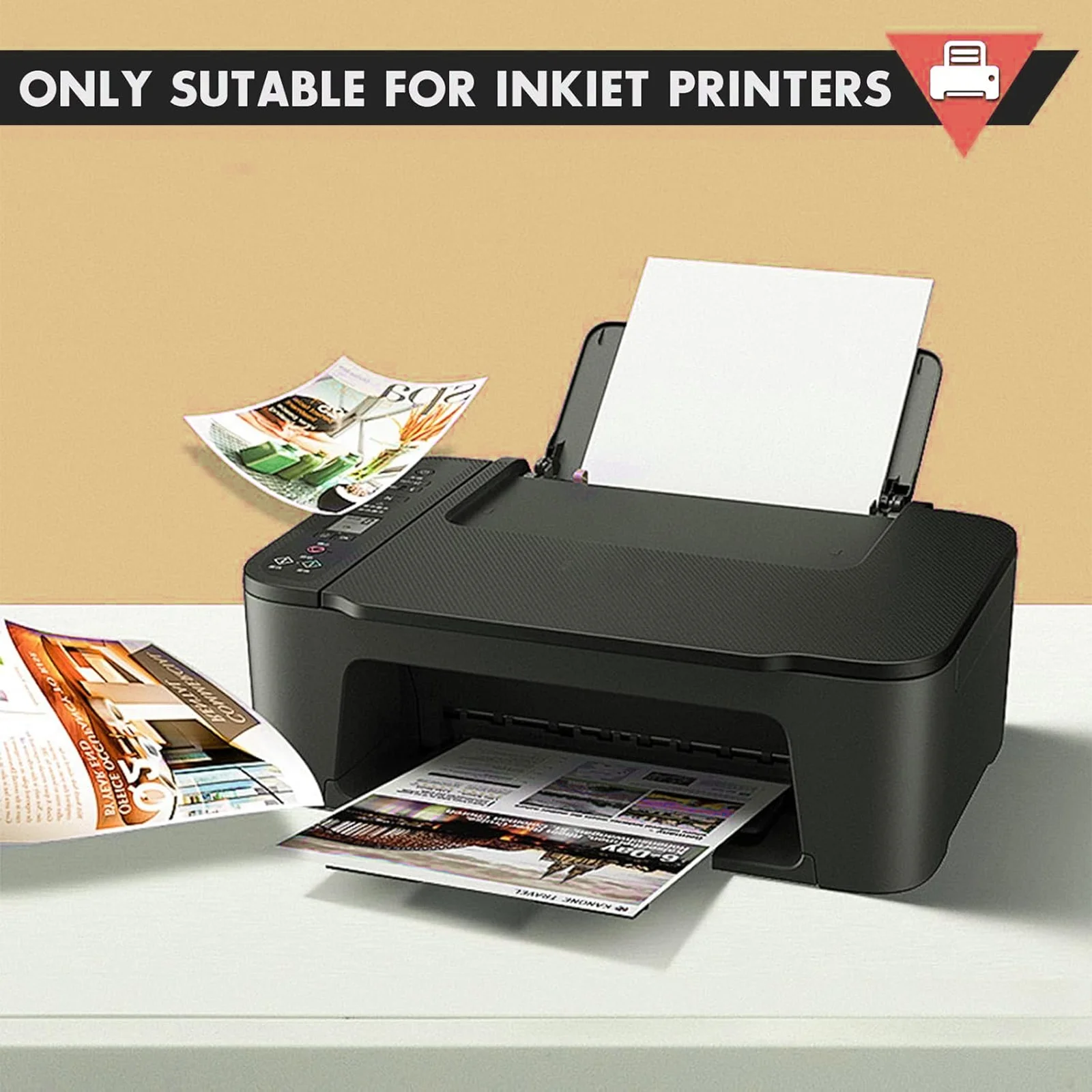 5 Sheets A4 Size Matte Finish Printable Magnetic Printing Sheets, Inkjet Printing Magnetic Photo Paper, Flexible Magnetic Paper