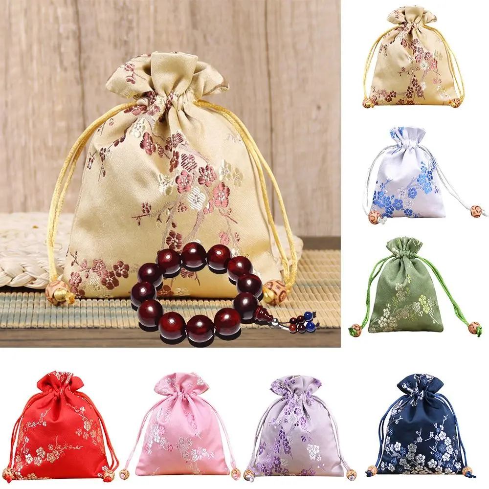 Drawstring Pocket Drawstring Organza Pouches Brocade Bag Chinese Style Pocket Jewelry Gift Wedding Candy Buddha Beads