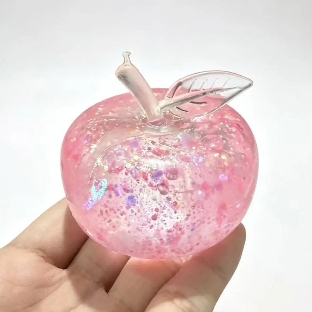 Squishy Pink Blue Green Apple Soft Fidget Sensory Toy for ADHD Autism Slow Rebound Squeeze Toy for Adults Christmas Gifts