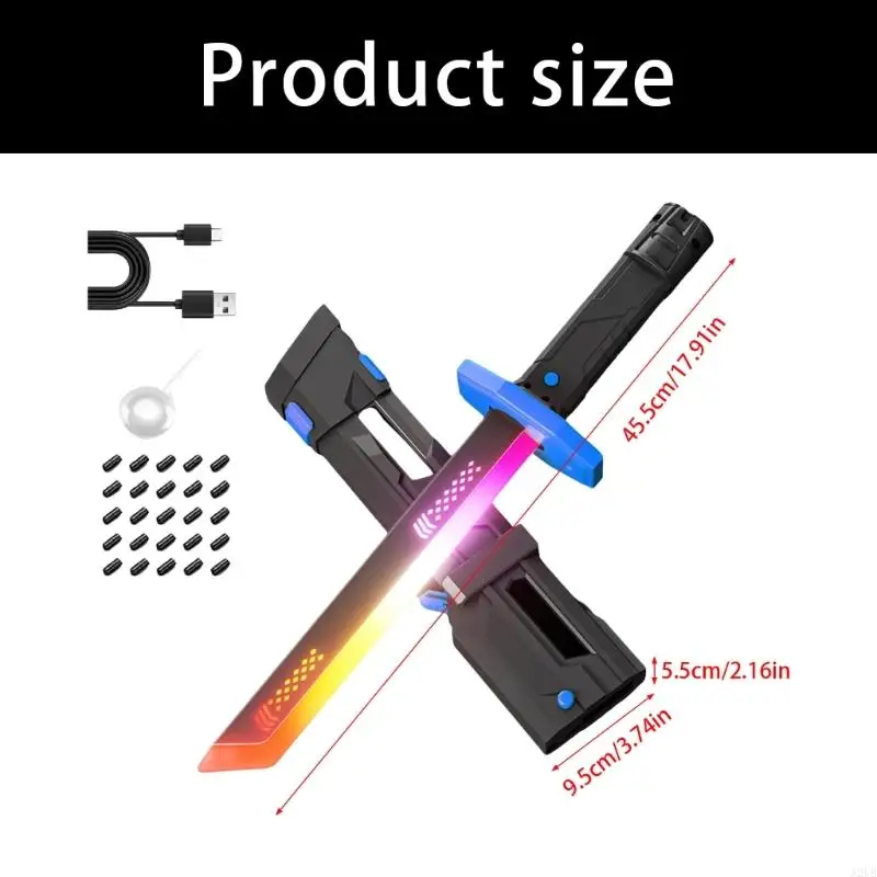 Giocattolo per bambini con spade luce scintillante con effetti LED colorati e caratteristiche nebbia sonora per attività