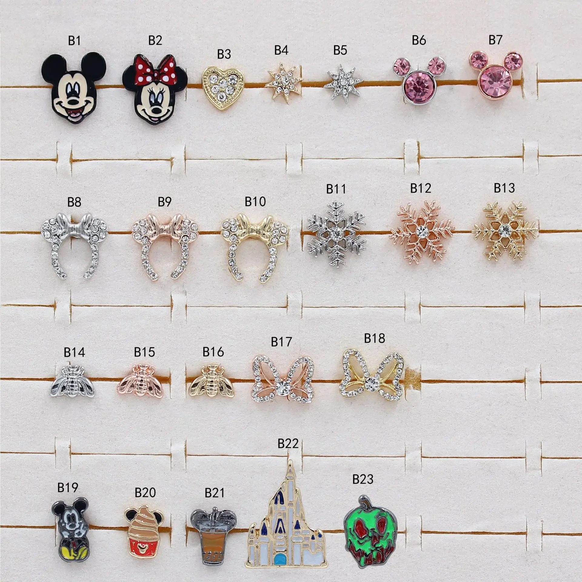 Disney Mickey Watch Band Charms for Iwatch Silicone Bracelet Decoration Mickey Minnie Cartoon Accessories for Apple Watch Band