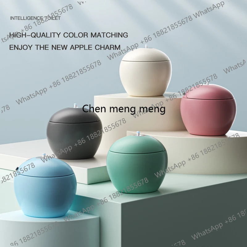 Picture 4: High-Tech Round Egg-Shaped Smart Toilet With Automatic Seat Heating Colorful & Voice Control Advanced Function Remote Control