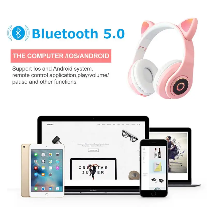 Headphones Wireless Headset Earbuds with Microphosic Foldable 83739